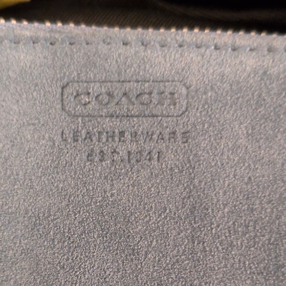 Coach Light Blue Suede Wristlet - Picture 2 of 16